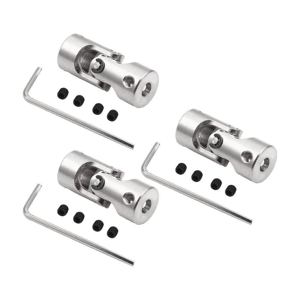 Jutagoss Universal Joint Shaft Coupling Rotatable Universal Steering Shaft U Joint Coupler for RC Robot Boat Car 5mm to 8mm 3Pcs