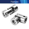 Jutagoss Universal Joint Shaft Coupling Rotatable Universal Steering Shaft U Joint Coupler for RC Robot Boat Car 8mm to 10mm 5Pcs view 3