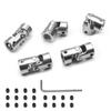 Jutagoss Universal Joint Shaft Coupling Rotatable Universal Steering Shaft U Joint Coupler for RC Robot Boat Car 10mm to 10mm 5Pcs view 1