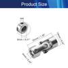Jutagoss Universal Joint Shaft Coupling Rotatable Universal Steering Shaft U Joint Coupler for RC Robot Boat Car 6mm to 8mm 2Pcs view 2