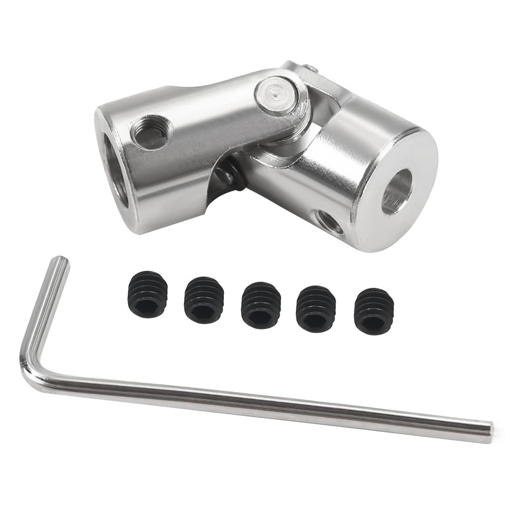 Jutagoss Universal Joint Shaft Coupling Rotatable Universal Steering Shaft U Joint Coupler for RC Robot Boat Car 5mm to 8mm 1Pcs