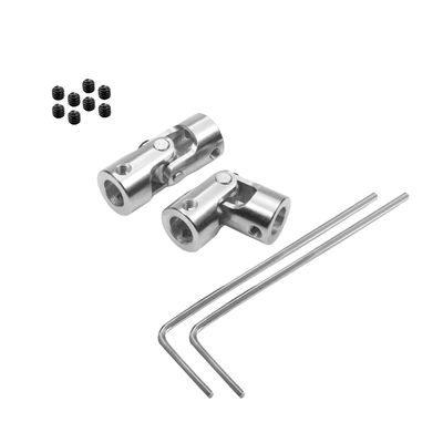 Jutagoss Universal Joint Shaft Coupling Rotatable Universal Steering Shaft U Joint Coupler for RC Robot Boat Car 8mm to 8mm 2Pcs