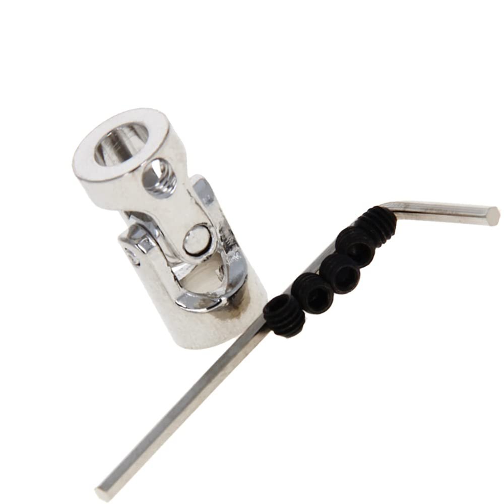 Jutagoss Universal Joint Shaft Coupling Rotatable Universal Steering Shaft U Joint Coupler for RC Robot Boat Car 6mm to 6mm 2Pcs