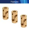Jutagoss Universal Joint Shaft Coupling Rotatable Universal Steering Shaft U Joint Coupler for RC Robot Boat Car 3mm to 3mm 3Pcs view 3