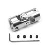 Jutagoss Universal Joint Shaft Coupling Rotatable Universal Steering Shaft U Joint Coupler for RC Robot Boat Car 10mm to 10mm 1Pcs view 1
