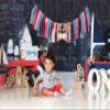 Nautical 1st Birthday High Chair Banner for Baby Boys - Nautical Themed Birthday Party Decorations, Anchor, Navy Red and White Burlap Banner, Baby Shower Photo Props view 4