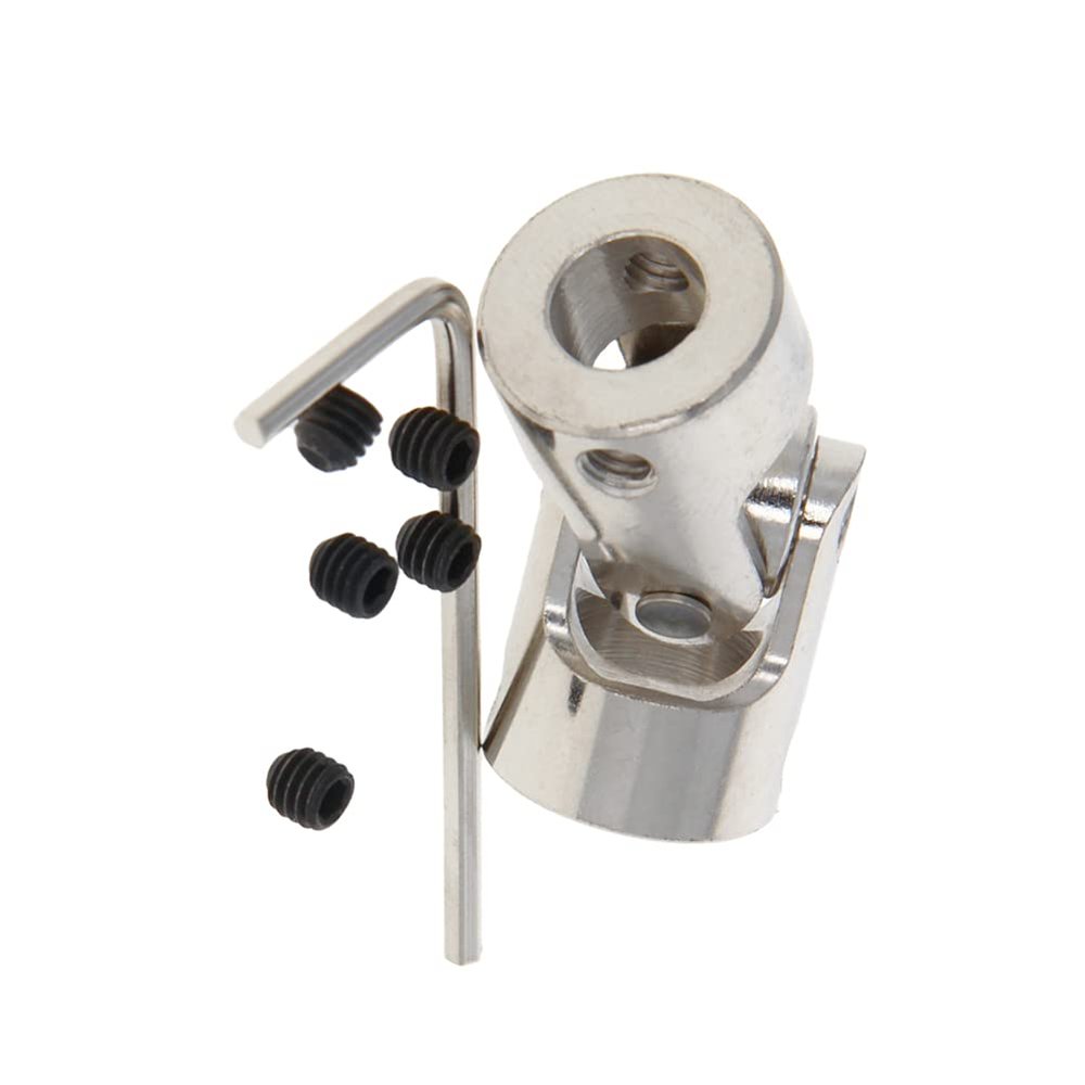Jutagoss Universal Joint Shaft Coupling Rotatable Universal Steering Shaft U Joint Coupler for RC Robot Boat Car 8mm to 10mm 3Pcs