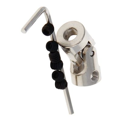 Jutagoss Universal Joint Shaft Coupling Rotatable Universal Steering Shaft U Joint Coupler for RC Robot Boat Car 5mm to 5mm 2Pcs