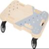 Small Foot 12244 Adventure Wooden Wheeled Board for Children from 3 Years and Above with Handles and Pulleys view 1