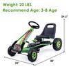 Costzon Go Kart for Kids, 4 Wheel Off-Road Pedal Go Cart w/Adjustable Seat, Steering Wheel, 2 Safety Brakes, EVA Rubber Tires, Ride-On Toys for Boys & Girls, Outdoor Racer Ride On Pedal Car (Green) view 4