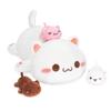 Onsoyours Cat Stuffed Animal Mommy 19.7" with 3 Kitty Plushies, 4 Piece of Cute Cat Plush Pillow Toys for Kids Girls Boys (White Cat Family) view 1