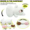 Onsoyours Cat Stuffed Animal Mommy 19.7" with 3 Kitty Plushies, 4 Piece of Cute Cat Plush Pillow Toys for Kids Girls Boys (White Cat Family) view 2