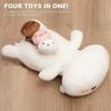 Onsoyours Cat Stuffed Animal Mommy 19.7" with 3 Kitty Plushies, 4 Piece of Cute Cat Plush Pillow Toys for Kids Girls Boys (White Cat Family) view 3