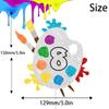8th Slime Cake Topper - Art Themed Palette Painting Graffi Boy Girl Happy Birthday Party Decorations Supplies - Eight Years Old Birthday Cake Decor view 2