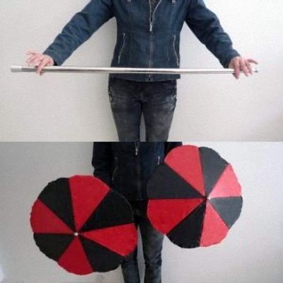 Parasol Production Wand Into Two Umbrellas - Magic Trick