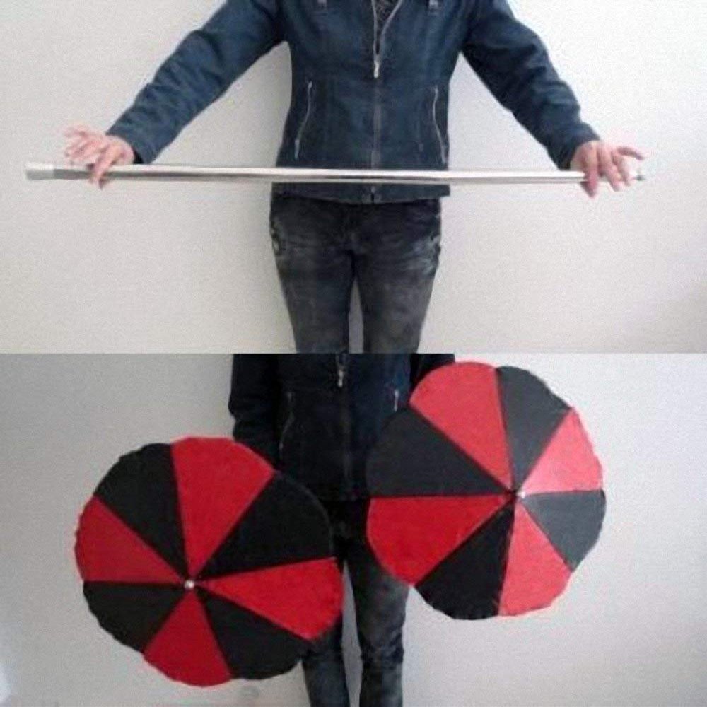 Parasol Production Wand Into Two Umbrellas - Magic Trick