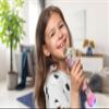 eKids Disney Karaoke Microphone with Bluetooth Speaker, Wireless, Connects to Disney Songs Via EZ Link Feature, Princess Fans view 3