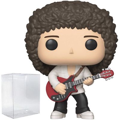 POP Queen - Brian May Funko Pop! Vinyl Figure (Bundled with Compatible Pop Box Protector Case) Multicolored 3.75 inches