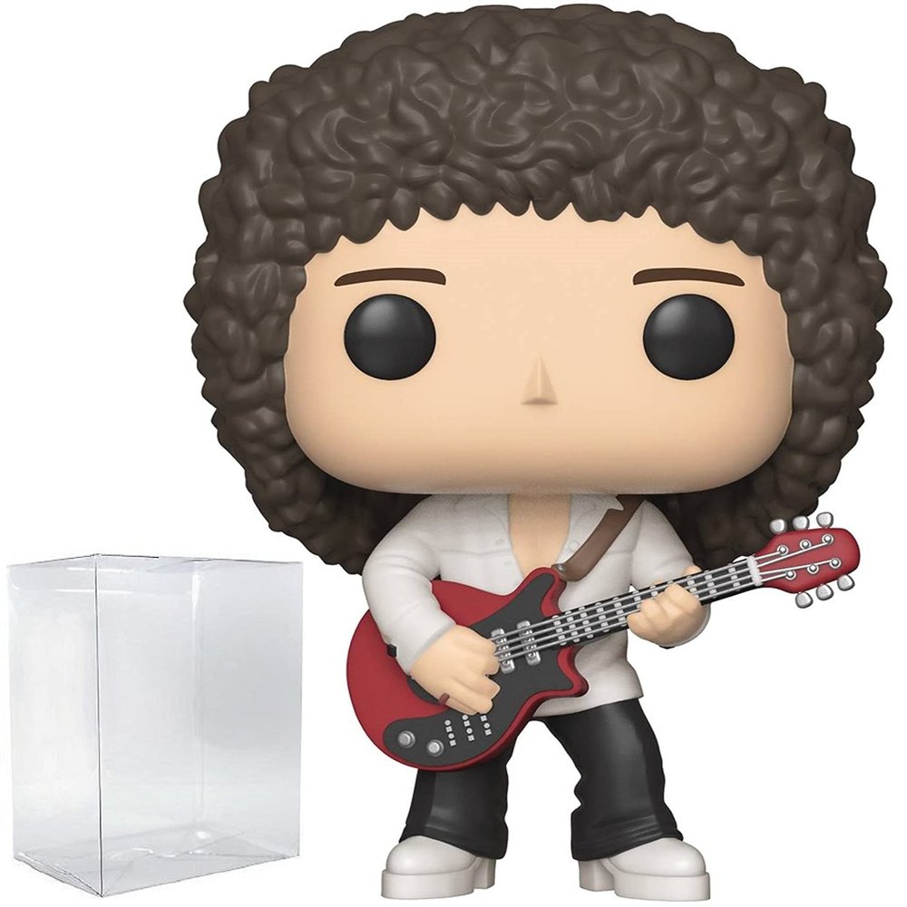 POP Queen - Brian May Funko Pop! Vinyl Figure (Bundled with Compatible Pop Box Protector Case) Multicolored 3.75 inches