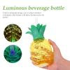 3pcs Pineapple Cups Luminous Fishbowl Cups with Lids and Straw Glowing Summer Party Plastic Pineapple Decorations view 2