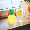 3pcs Pineapple Cups Luminous Fishbowl Cups with Lids and Straw Glowing Summer Party Plastic Pineapple Decorations view 3