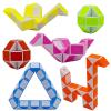 LENDOD 12 Pack 24 Blocks Mini Fidget Snake Cube Mini Twist Puzzle Cubes Magic Speed Cubes Toy for Kids Party Bag Fillers, Party Supplies view 2