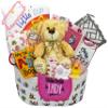 Bundle of Joy Deluxe New Baby Girl Gift Set | Baby Essentials for Expecting Moms & Parents | 25-Piece Newborn Gift Basket Hamper Layette Set for Gender Reveal | Pink - Nikki's Gift Baskets view 1