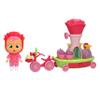 Cry Babies Magic Tears Happy Flowers - Rose's Bike Cart Playset | 17+ Accessories and Exclusive Rose Doll view 2