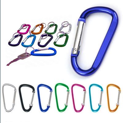 12 Pc Aluminum D Ring Carabiners Grocery Bag Holder Handle Stroller Hooks Colors