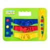 Buckle Toys Mini Busy Board - Montessori Learning Toy for Toddlers Great Kids Airplane Activies - Foam Sensory Board - Develop Fine Motor Skills - Green view 1