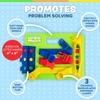 Buckle Toys Mini Busy Board - Montessori Learning Toy for Toddlers Great Kids Airplane Activies - Foam Sensory Board - Develop Fine Motor Skills - Green view 3