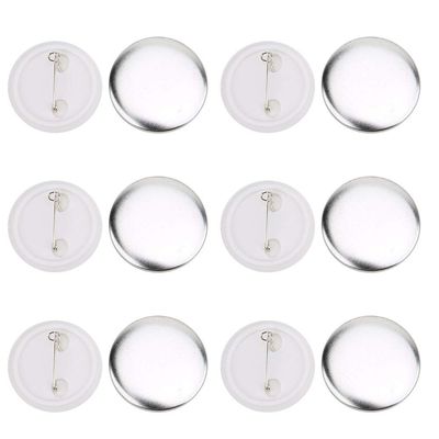 100 Sets 37mm Badge Pin Button Supplies Premium Tinplate Construction 1.5 inch Button Badge Part Round Button Making Supplies DIY Crafts Materials