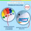 Buckle Toys - Bruce Shark Stuffed Animal - Montessori Learning Activity Travel Toy for Toddlers - Develop Motor Skills and Problem Solving view 3