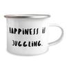 Brilliant Juggling 12oz Camper Mug, Happiness is Juggling, Gifts For Friends, Present From, For Juggling view 2