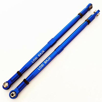 Aluminum Thicker Rear Suspension Upper Links with Aluminum Ends Blue for 1/10 Losi Baja Rey Rock LOS234003