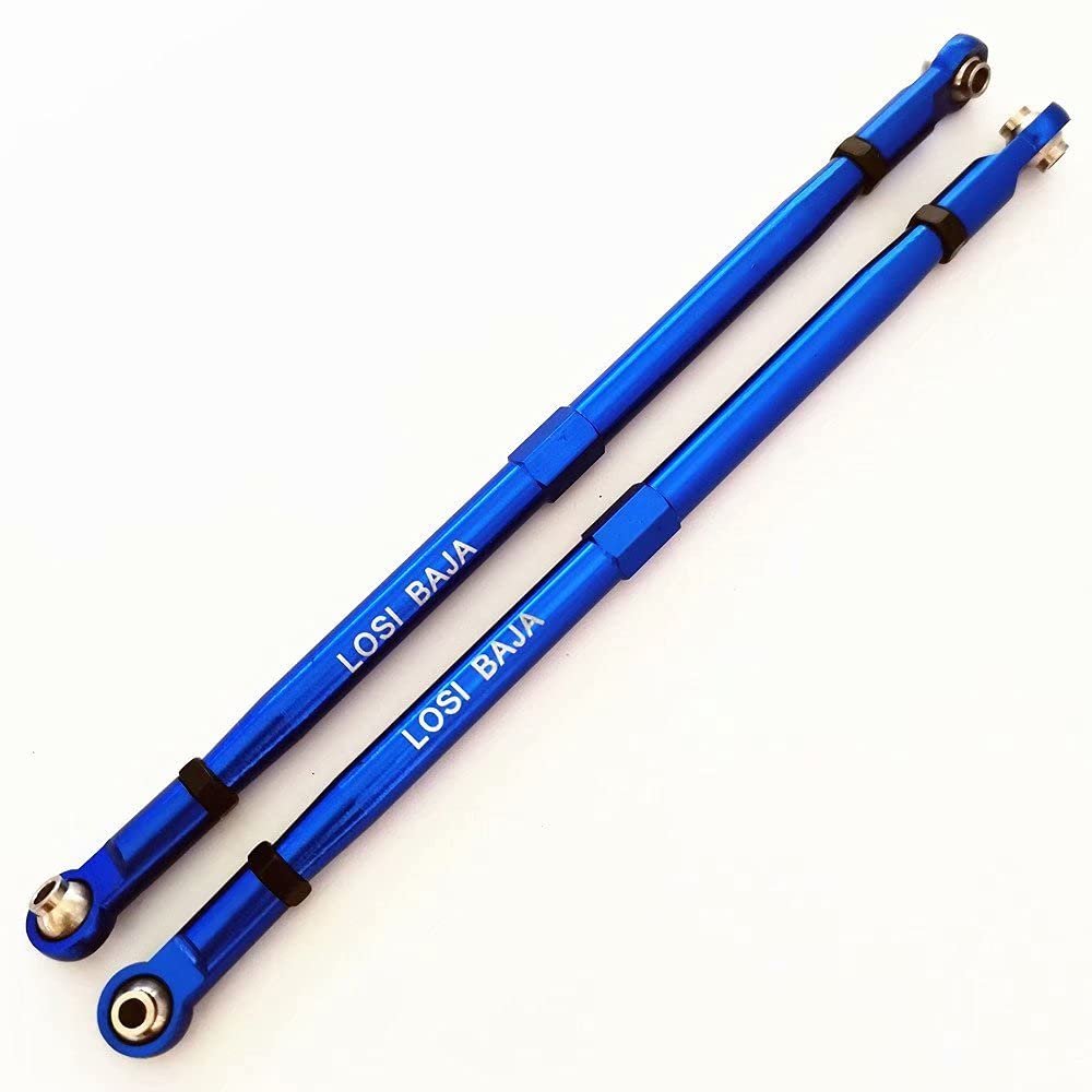 Aluminum Thicker Rear Suspension Upper Links with Aluminum Ends Blue for 1/10 Losi Baja Rey Rock LOS234003
