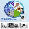 58-Piece Kids Microscope Kit - 100X-1200X Magnification, Metal Body, LED Light, Carrying Box - Science Experiment Toy for Kids Ages 5-12 view 3