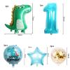 1st Birthday Dinosaur Balloons Set,Dinosaur Decorations for Boys 1 Year Old Birthday Party,Dino Happy Birthday Theme Banner Balloon. view 2