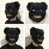 SHUILING Halloween Scary Mask Bloody Plush Rabbit Headgear Creepy Bunny Mask Bloody Plush Head Bear Masquerade Ball Cosplay Costume Props Halloween Decorations Halloween Party Supplies (Bear-B) view 2