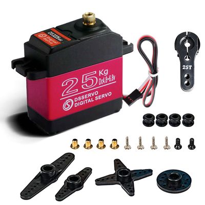 Stemedu DS3225 25KG RC Servo Waterproof Metal Gear Servo High Torque Digital Servo for Baja 1/8 1/10 Scale RC Model Cars (270 Degree Servo)