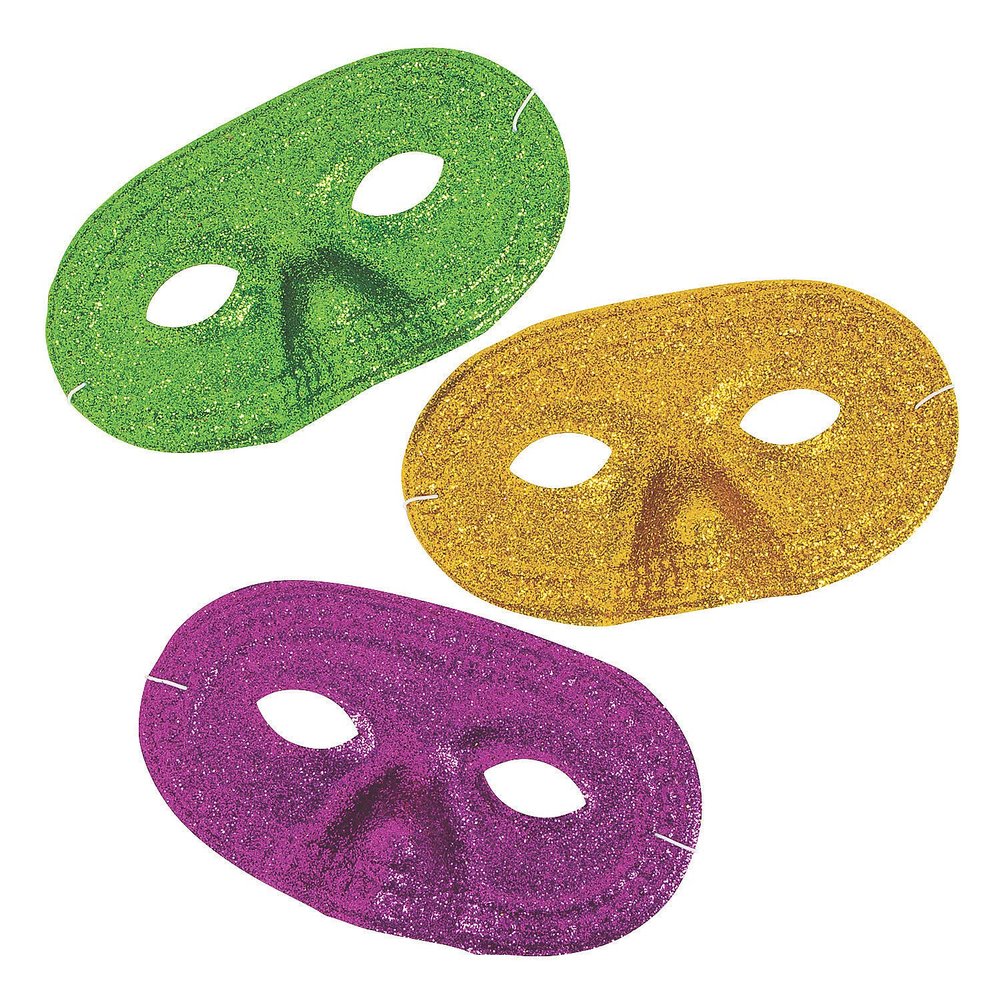 Fun Express Mardi Gras Glitter Masks