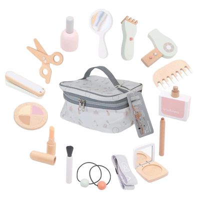Colaxi Kids Pretend Play Makeup Kit Role Play Perfume Hair Dryer with Handbag Gifts