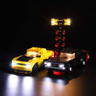 Brick Shine Light Kit for 2018 Dodge Challenger and 1970 Dodge Charger 75893(Model Set is not Included) (Classic)