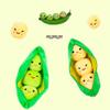 AOQI Giant Peas in A Pod Plush Toy Pea Pod Pillow Cute Pea Stuffed Toys Plant Doll Various Sizes (Green Beans,9.8''/25cm) view 4