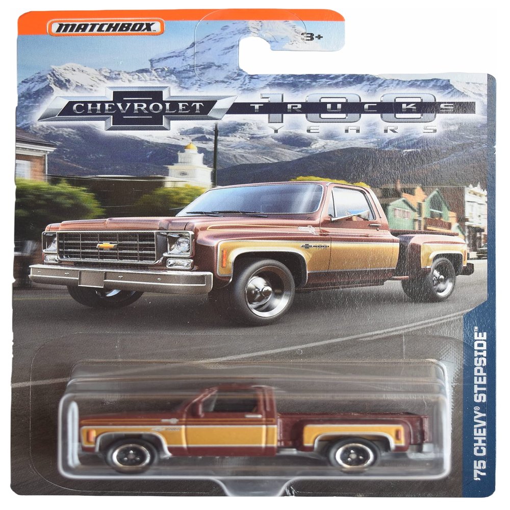 Matchbox '75 Chevy Stepside, [Brown/Gold] 100 Years Trucks
