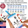THINK2MASTER Premium 215 Laminated Multiplication Flash Cards & United States Map 100 Pieces Jigsaw Puzzle. (All 0-12 X Facts)| Learn More Than Multiplication.| Designed by A Teacher view 3