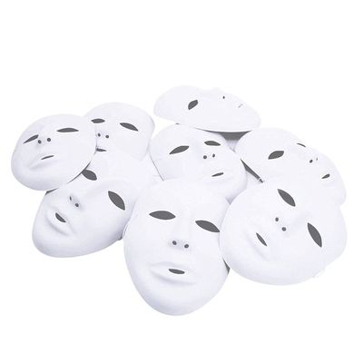 KBYUN DIY White Carnival Party Face Cover Costume Party Eye Mask Mardi Gras Mask Masquerade Mask Cosplay Props(Male)
