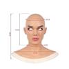 Realistic Female Latex Cosplay Mask Halloween Masquerade Mask Novelty Costume Party Latex Full Head Mask view 2
