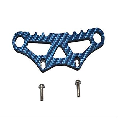Carbon Fiber Front Bumper Fixing Plate For Tamiya 1/10 4WD TA08 PRO 58693-3Pc Set Blue