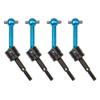 4Pack Metal Universal CVD Drive Shaft Dogbone Joint Compatible with Tamiya TT01 TT02 1/10 RC Car (Blue) view 1
